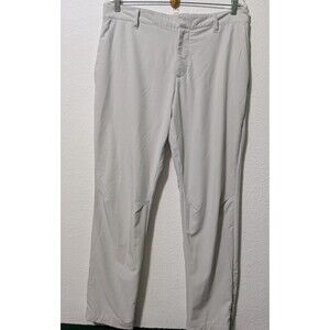 Nike Golf Dri Fit Flat Front Chino Pants Golf White Polyester Spandex 36x32 (15)